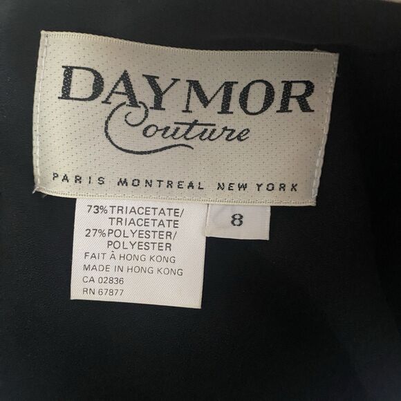 VTG Daymor Couture Black Lace Small 80s Evening Jacket Formal Statement Beaded - Picture 13 of 16